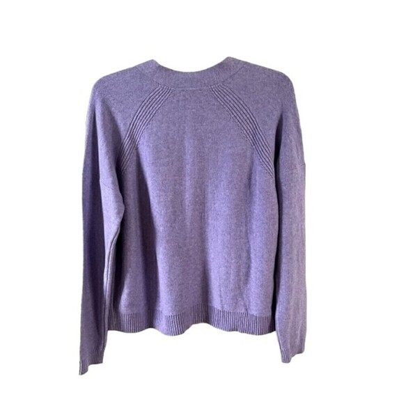 J. Jill Purple 3 Button Vneck Cardigan Size Medium - Picture 4 of 6